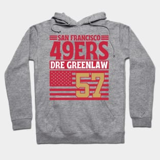 San Francisco 49ERS Greenlaw 57 American Flag Football Hoodie